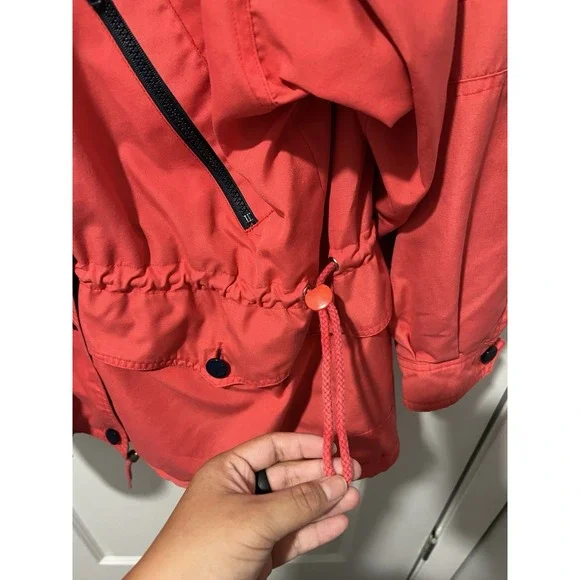 Vintage Mulberry Street Hooded Jacket Red Navy White‎ Size Medium Sailing - Picture 4 of 9